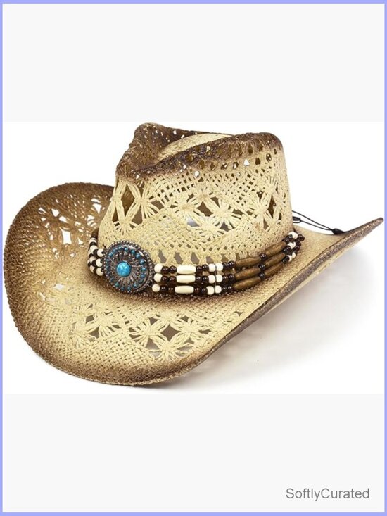 Straw Cowboy Hat - Western Sun Hat with Shapeable Brim main image 7